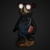 Садовый светильник ЭРА SL-RSN27-BEAR1 на солнечной батарее, полистоун, цветной, 27см