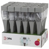 Светильник садовый ЭРА SL-SS38-GLOW-2 на солнечной батарее, сталь, пластик, серый, 38см