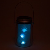 Садовый светильник ЭРА SL-GL14-JAR-3 на солнечной батарее, стекло, металл, прозрачный 13,5см