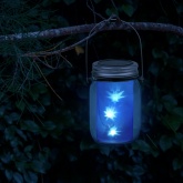 Садовый светильник ЭРА SL-GL14-JAR-3 на солнечной батарее, стекло, металл, прозрачный 13,5см