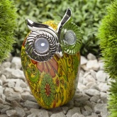 Садовый светильник ЭРА ERAFYS01-01 Филин на солнечной батарее, полистоун, 16см