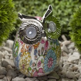 Садовый светильник ЭРА ERAFYS01-03 Сова на солнечной батарее, полистоун, 15см