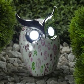Садовый светильник ЭРА ERAFYH01-05 Филин на солнечной батарее, полистоун, 16см