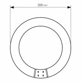 Люминесцентная кольцевая лампа T9 FC 22W/865 6500K G10q D208mm Sylvania
