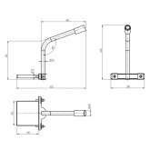 Кронштейн ЭРА ДС2 SPP-AC3-0-350-048 на опору с 1 хомутом 625х460х280 d48 5056396200987