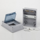 Щиток навесной влагозащищенный ЭРА КМПн-5 на 5 модулей с прозрачной дверкой IP65