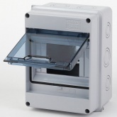 Щиток навесной влагозащищенный ЭРА КМПн-5 на 5 модулей с прозрачной дверкой IP65