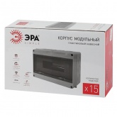 Щиток навесной влагозащищенный ЭРА КМПн-15 на 15 модулей с прозрачной дверкой IP65