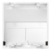 Адаптер наклонный 45х45мм Simon K45 на 2 коннектор RJ45 CJ545U(F), CJ645U(F) со шторкой, белый