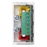 Плата Simon K45 с 3-мя разъёмами RCA (черный, красный, белый), винты, 22,5х45мм, белый