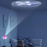 Светильник Gauss розеточный с фиксированной проекцией и датчиком освещённости, 0,5W, розовый