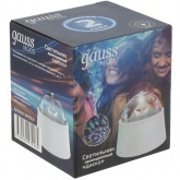 Светильник Gauss с фиксированной проекцией Диско, с кабелем электропитания и выключателем, 3W, белый