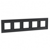 Рамка 10 модулей ARTLEBEDEV DKC Avanti из пластика, Черный матовый