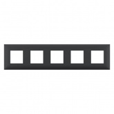 Рамка 10 модулей ARTLEBEDEV DKC Avanti из пластика, Черный матовый