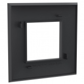Рамка 2 модуля ARTLEBEDEV DKC Avanti из пластика, Черный матовый