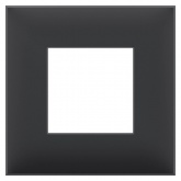 Рамка 2 модуля ARTLEBEDEV DKC Avanti из пластика, Черный матовый