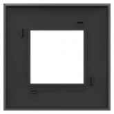 Рамка 2 модуля ARTLEBEDEV DKC Avanti из пластика, Черный матовый