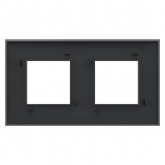 Рамка 4 модуля ARTLEBEDEV DKC Avanti из пластика, Черный матовый