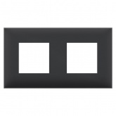Рамка 4 модуля ARTLEBEDEV DKC Avanti из пластика, Черный матовый