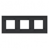 Рамка 6 модулей ARTLEBEDEV DKC Avanti из пластика, Черный матовый
