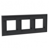 Рамка 6 модулей ARTLEBEDEV DKC Avanti из пластика, Черный матовый