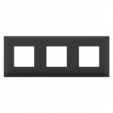 Рамка 6 модулей ARTLEBEDEV DKC Avanti из пластика, Черный матовый