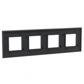 Рамка 8 модулей ARTLEBEDEV DKC Avanti из пластика, Черный матовый