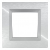 Рамка 2 модуля DKC Avanti из алюминия, серая