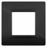 Рамка 2 модуля DKC Avanti из алюминия, черная