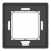 Рамка 2 модуля DKC Avanti из натурального стекла, белая