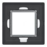 Рамка 2 модуля DKC Avanti из натурального стекла, светло-серая