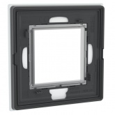 Рамка 2 модуля DKC Avanti из натурального стекла, светло-серая