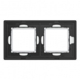 Рамка 4 модуля DKC Avanti из натурального стекла, белая