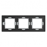 Рамка 6 модулей DKC Avanti из натурального стекла, белая