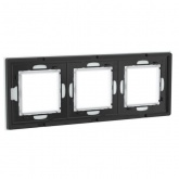 Рамка 6 модулей DKC Avanti из натурального стекла, белая