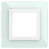 Рамка 2 модуля DKC Avanti из натурального стекла, светло-зеленая