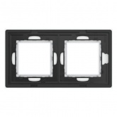 Рамка 4 модуля DKC Avanti из натурального стекла, светло-зеленая