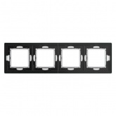 Рамка 8 модулей DKC Avanti из натурального стекла, светло-зеленая