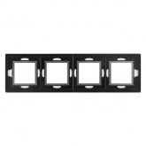 Рамка 8 модулей DKC Avanti из натурального стекла, светло-серая