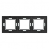 Рамка 6 модулей DKC Avanti из натурального стекла, светло-серая