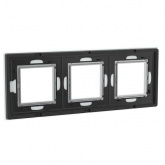 Рамка 6 модулей DKC Avanti из натурального стекла, светло-серая