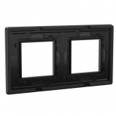 Рамка 4 модуля DKC Avanti из алюминия, черная