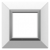 Рамка 2 модуля DKC Avanti из металла, белая