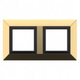 Рамка 4 модуля DKC Avanti из металла, золотая