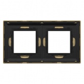 Рамка 4 модуля DKC Avanti из металла, золотая