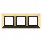 Рамка 6 модулей DKC Avanti из металла, золотая