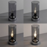 Настольная лампа Paulmann Pinja макс.40Вт E14 230В Хром/Дымочатое стекло Металл/Стекло Сенсор 77056