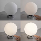 Настольная лампа Paulmann Aari макс.20Вт E14 230В Хром/Опал Стекло Без ламп Дим. сенсорный 77057