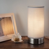 Настольная лампа Paulmann Pia макс.25Вт E14 230В Железо матов./Белый Металл/Ткань Выкл. Н210мм 77058