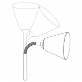 Светильник-штекер Paulmann Junus макс.20Вт E14 230В Серый Металл/Пластик Без лампы 95429